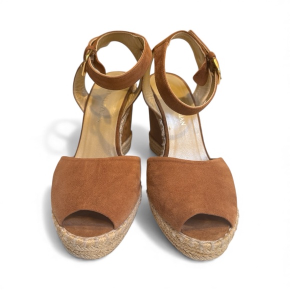 Stuart Weitzman Tan Espadrille Wedges - Picture 2 of 2